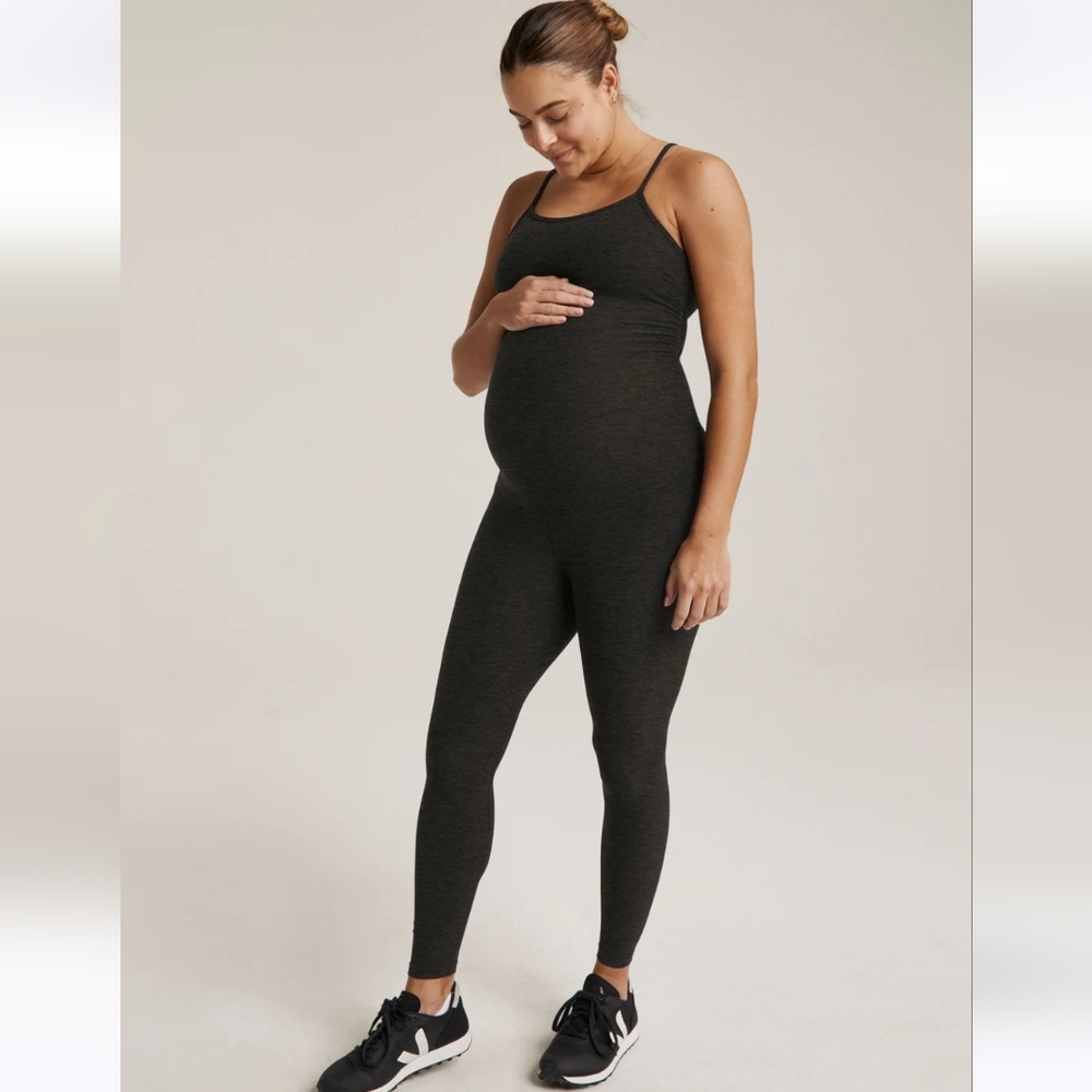 Beyond Yoga Space Dye Uplevel Maternity Jumpsuit, Size Small